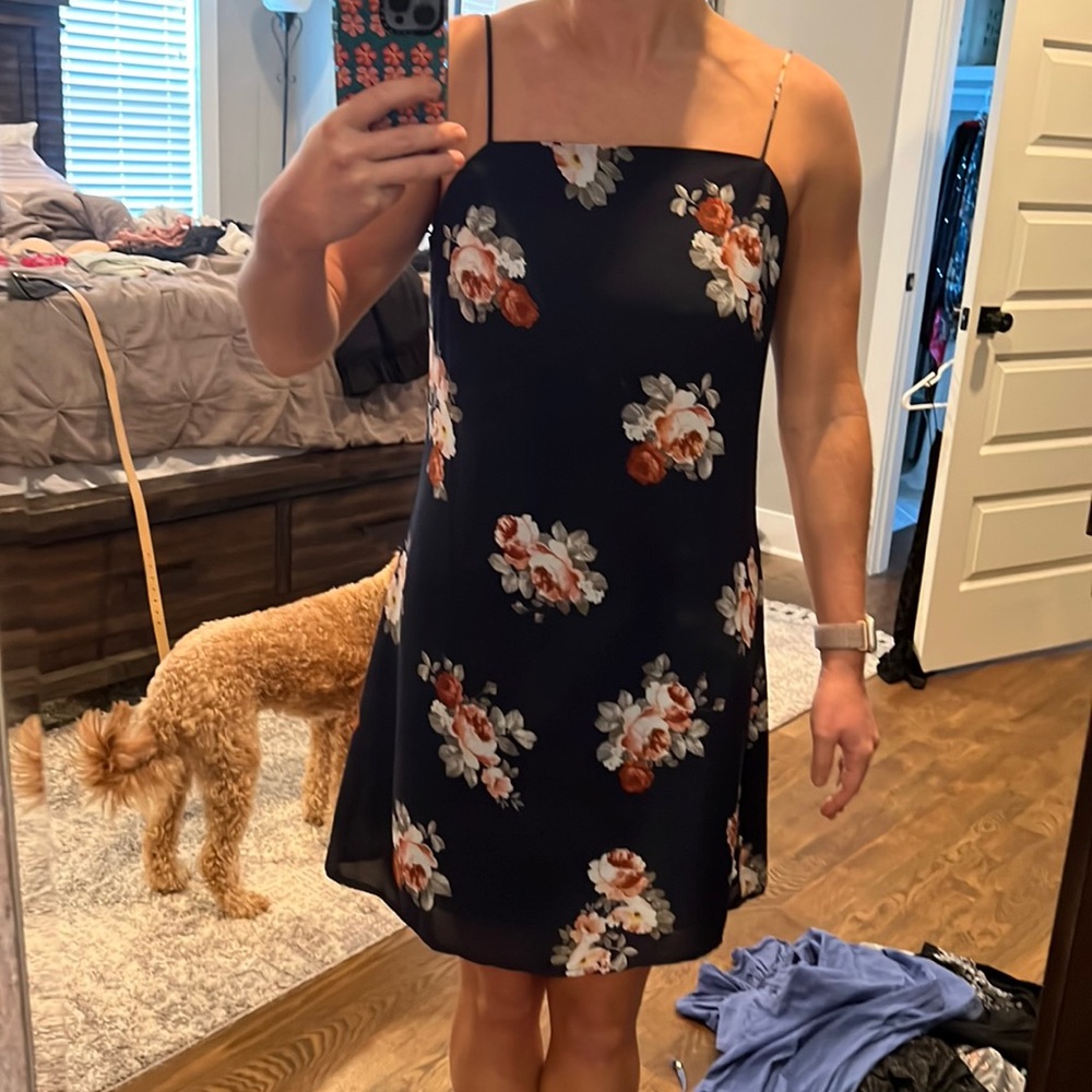 Navy A Line Dress